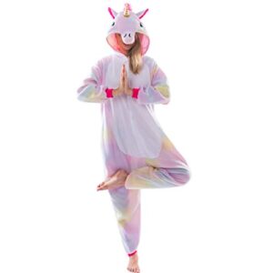 spooktacular creations unicorn onesie costume pajamas adult (small)