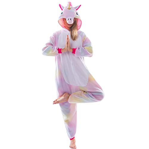 Spooktacular Creations Unicorn Onesie Costume Pajamas Adult (Small)