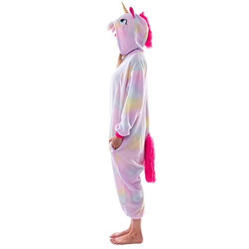 Spooktacular Creations Unicorn Onesie Costume Pajamas Adult (Small)