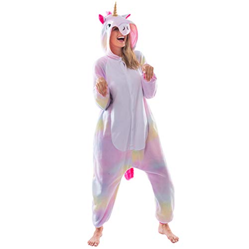 Spooktacular Creations Unicorn Onesie Costume Pajamas Adult (Small)