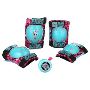 lol surprise signature series protective knee pads & elbow pads for kids bike, for ages 3+, pink