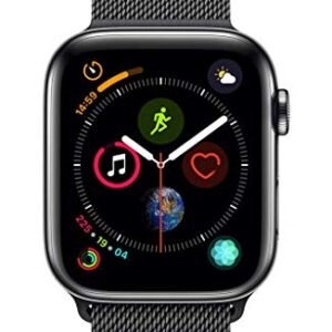 Apple Watch Series 4 (GPS + Cellular, 44mm) - Space Black Stainless Steel Case with Space Black Milanese Loop