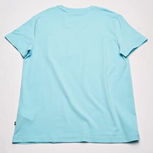 Nautica mens Solid Crew Neck Short Sleeve Pocket T-shirt T Shirt, Bright Aqua Blue, X-Large US