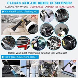 Fochutech Car Cleaning Kit, Car Detailing Kit Cleaning Gun Works with Air Compressor, Pro Auto Detailing Supplies Automotive Interior Deep Clean Stain Remover for Upholstery Carpet Seat Headliner