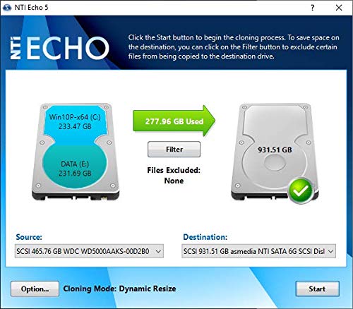 NTI Echo 5 | New Version 5.5 | Disk Cloning Migration and Duplication Software. It Simply Works | Make an exact copy of HDD, SSD or NVMe SSD, with Dynamic Resizing | Available in Download and CD-ROM