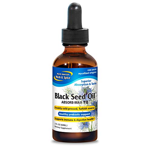 NORTH AMERICAN HERB & SPICE Black Seed Oil Absorb-Max TQ - 2 fl. oz. - Sublingual Mycellized Drops - Immune Support & Digestive Health - Oil of Oregano - Non-GMO - 52 Total Servings