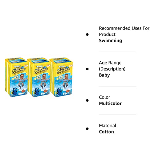 Huggies Little Swimmers Disposable Swim Diapers, X-Small (7lb-18lb.), (3 x 12 Pants)