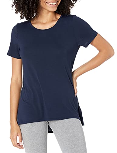 Amazon Essentials Women's Relaxed-Fit Short-Sleeve Scoopneck Swing Tee (Available in Plus Size), Navy, XX-Large