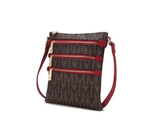 mkf crossbody bag for women luxury purses and handbags pu leather adjustable shoulder strap crossover messenger