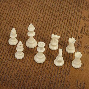 Chess Pieces, Plastic Chess Set International Chess Set Complete Chess Set Black and White (M)