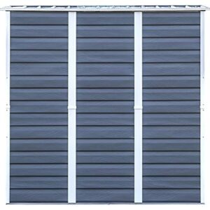 Arrow Shed SBS64 Shed-in-a-Box Compact Galvanized Steel Storage Shed with Pent Roof, 6'x4', Charcoal