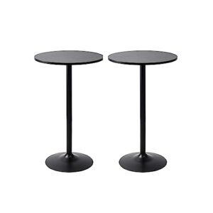 pearington santina 2 pack round bar and pub table, black