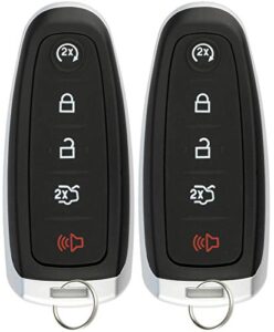 keylessoption keyless entry car remote start smart key fob for ford lincoln m3n5wy8609 (pack of 2)