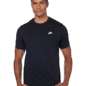 Nike Men's NSW Club Crew, Black/White, Large