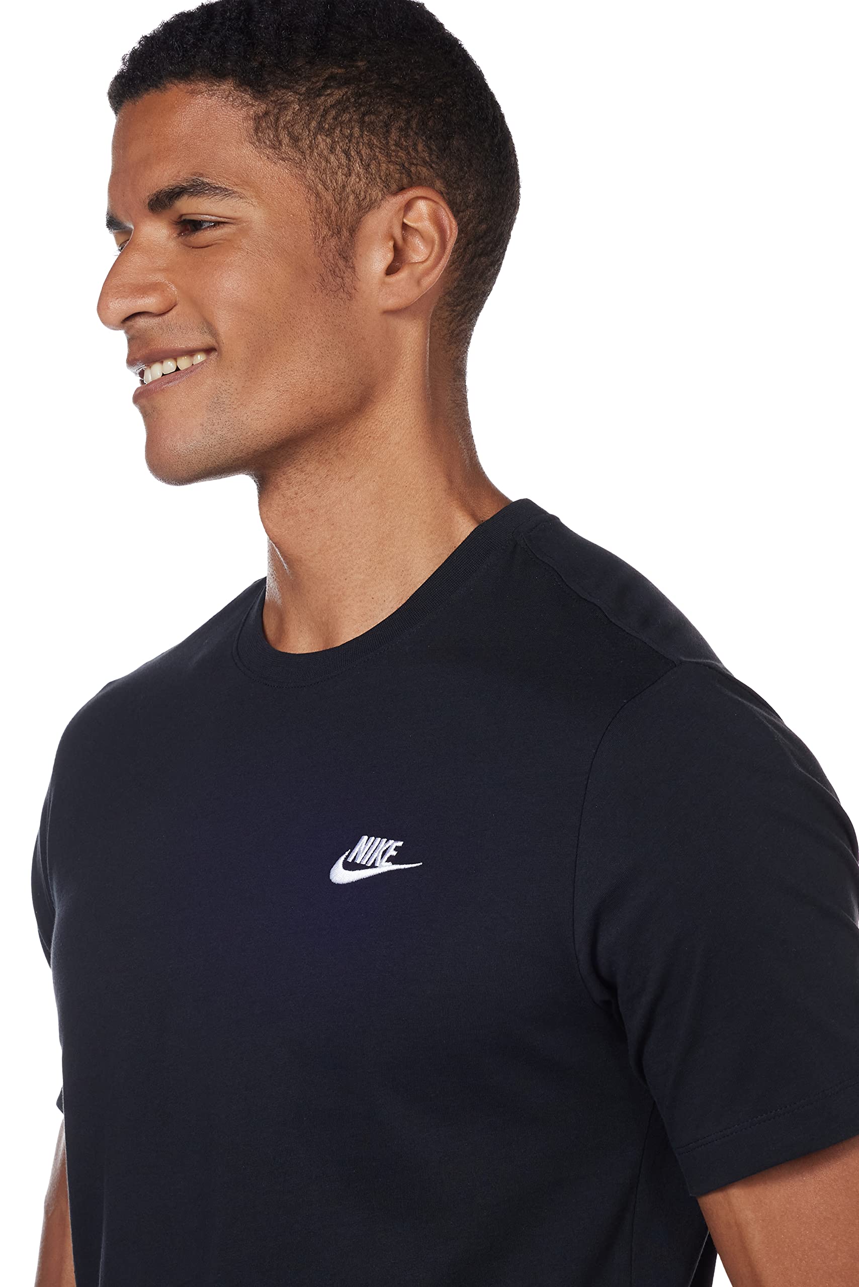 Nike Men's NSW Club Crew, Black/White, Large