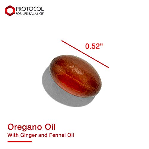 PROTOCOL FOR LIFE BALANCE - Oregano Oil - with Ginger and Fennel Oil, Helps Provide Intestinal Support, Immune System Function - 90 Softgels