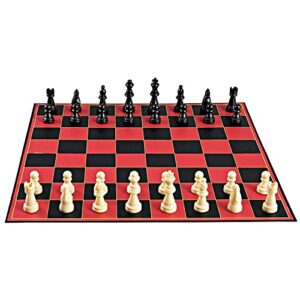 point games classic chess board game - 15 inch super durable folding board - portable beginner travel chess set for adults and kids