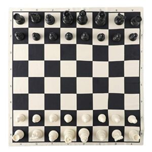 HOLYKING 19" Tournament Cloth Chess Board Set - Portable Travel Chess Game Set Roll Up Combination- Beginner Chess Set for Kids and Adults