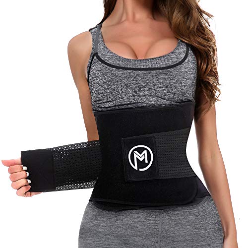 MERMAID'S MYSTERY Waist Trainer for Women Weight Loss Trimmer Belt Sport Sweat Workout Body Shaper S Black