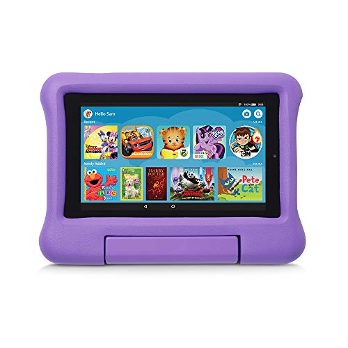 Kid-Proof Case for Fire 7 Tablet (Compatible with 9th Generation Tablet, 2019 Release), Purple