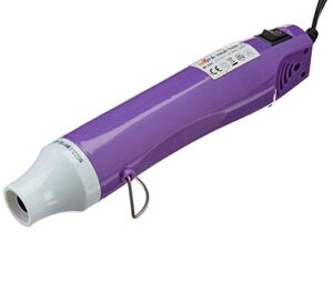 new heat gun,mofa hot air gun tools shrink gun with stand for diy embossing and drying paint multi-purpose electric heating nozzle heat gun for epoxy resin300w 110v (purple,white)