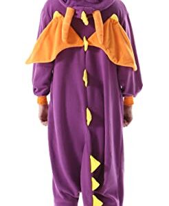 SAMGU Adult Dragon Onesie, Halloween Cosplay Costume, Cartoon One Piece Pajamas Homewear for Women Men Large