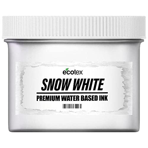 Ecotex® Snow White Water Based Screen Printing Ink (Pint - 16oz.) - Fabric Ink, Silk Screen Ink, Soft Fabric Ink or Screen Ink for Shirt Printing - Screen Printing Supplies for Screen Printing Kit