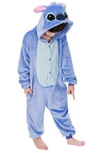 leavelive kids animal onesies halloween cosplay costume pajamas(105#(47-51 inch), kidsbluey)