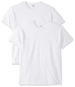 gildan mens heavy cotton t-shirt, style g5000, multipack shirt, white (2-pack), large us