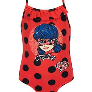 Miraculous Ladybug Girls' Lady Bug Swimsuit Size 12 Red