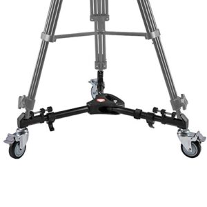 acouto tr dolly with wheels heavy duty vx-600 foldable tr dolly 3 wheels stand pulley base universal camera photography professional aluminium alloy tr dolly rail track