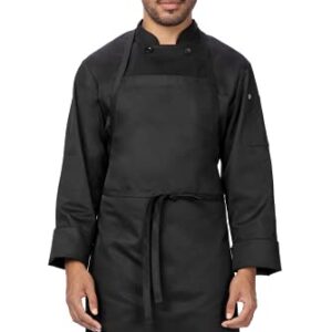 Chef Works Unisex Sustainable Bib Apron, Black, One Size