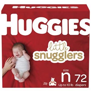 huggies little snugglers baby diapers, size newborn, 72 ct