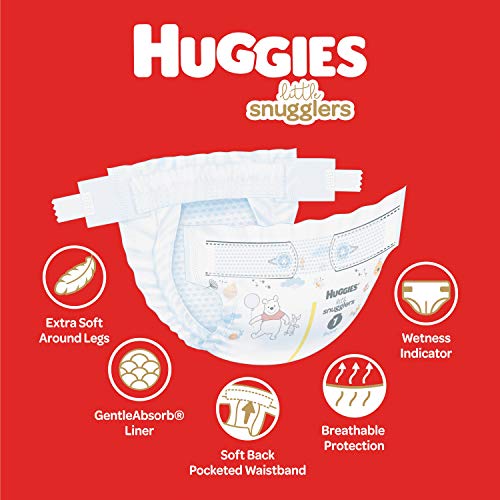 Huggies Little Snugglers Baby Diapers, Size Newborn, 72 Ct