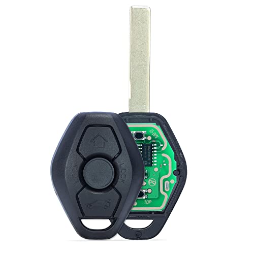 Beefunny 315/433MHz Adjustable ID44 Chip EWS System Remote Car Key Fob 3 Button for BMW 325 330 318 525 530 540 E38 E39 E46 M5 X3 X5 (1)