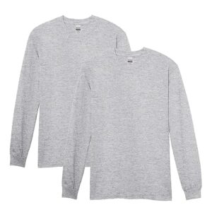 gildan men's heavy cotton long sleeve t-shirt, style g5400, 2-pack, sport grey, x-large