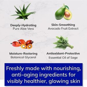 Ktchn Apothecary Hydrating Face Wash, Daily Foaming Facial Cleanser + Makeup Remover, High-Performing yet Gentle Anti Aging Formula, Freshly Made with Natural & Clean Ingredients, Nourishing & Non-Drying, Pack of 2 ($45 Value)
