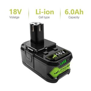 POWTREE 18V 6000mAh P108 Battery Li-ion Replacement for Ryobi 18V Battery ONE+ P108 P102 P103 P104 P105 P107 P109 P122 Cordless Power Tools Battery with LED Indicator