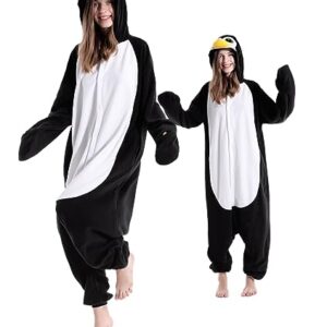 Adult Penguin Pajamas One Piece Halloween Christmas Cosplay penguin Costume Animal Homewear Sleepwear For Women Men