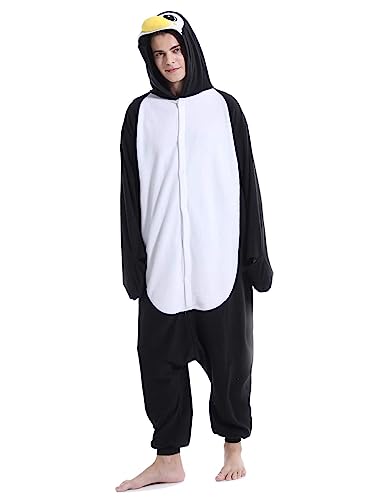 Adult Penguin Pajamas One Piece Halloween Christmas Cosplay penguin Costume Animal Homewear Sleepwear For Women Men