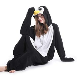 Adult Penguin Pajamas One Piece Halloween Christmas Cosplay penguin Costume Animal Homewear Sleepwear For Women Men