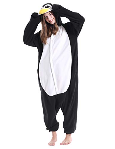 Adult Penguin Pajamas One Piece Halloween Christmas Cosplay penguin Costume Animal Homewear Sleepwear For Women Men