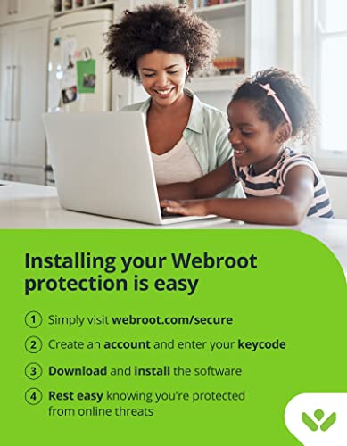 Webroot Antivirus Software 2023 | 3 Device | 2 Year Download for PC/Mac