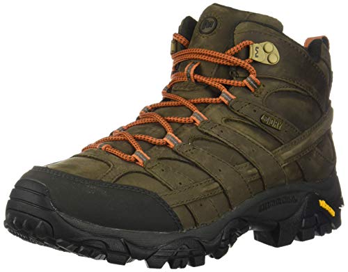 Merrell Men's Moab 2 Prime MID Waterproof Hiking Boot, Canteen, 12