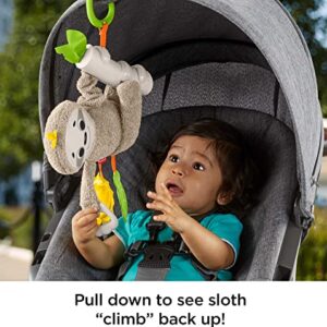 Fisher-Price Baby Toy Slow Much Fun Stroller Sloth With Motion & Sensory Details For Newborn Take-Along Play