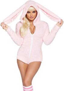 leg avenue women's assorted cuddly animal costumes adult sized costumes, cuddle bunny, large us