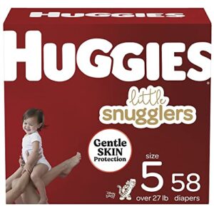 huggies little snugglers diapers, size 5
