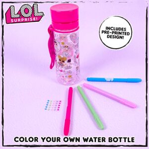 L.O.L. Surprise!Create Your Own Color Changing Water Bottle & Color Your Water Bottle,Great For Travel & Road Trips,Sports & School, Creative Gift Idea,Arts & Crafts Activity Kids Ages 6,7,8,9,10-Pink