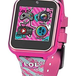 Accutime Kids LOL Surprise Hot Pink Educational Touchscreen Smart Watch Toy for Girls, Boys, Toddlers - Selfie Cam, Learning Games, Alarm, Calculator, Pedometer and more (Model: LOL4104)