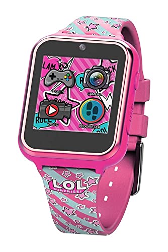 Accutime Kids LOL Surprise Hot Pink Educational Touchscreen Smart Watch Toy for Girls, Boys, Toddlers - Selfie Cam, Learning Games, Alarm, Calculator, Pedometer and more (Model: LOL4104)